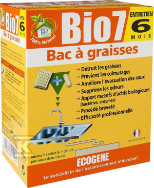 Препарат BIO7 для розщеплення жирів 480г до відстійників та сепараторів жиру.