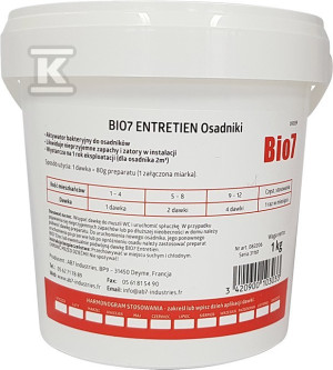 Preparat BIO7 ENTRETIEN EKSPLOATACJA 1KG do osadników