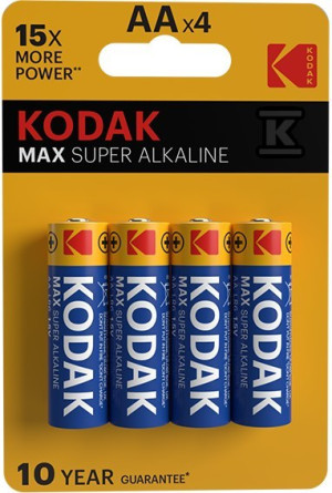Bateria alkaliczna KODAK MAX AA-4 (LR6), blister=4 szt