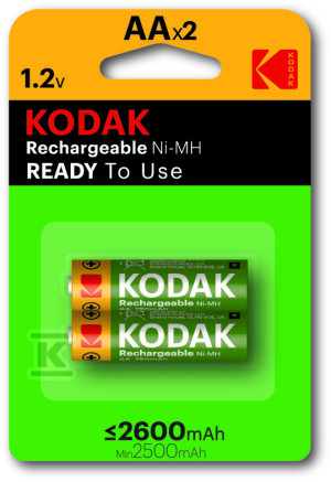 Акумулятор Kodak KAAHR-2 2600 mAh NiMH, шт.=блістер (2 шт.)
