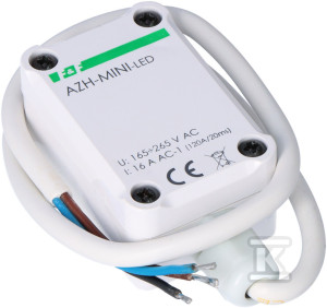 Automat zmierzchowy AZH-MINI-LED z wewnętrznym czujnikiem światłoczułym do załączania oświetlenia LED