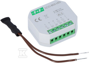 Ściemniacz oświetlenia SCO-802-LED do źródeł światła LED, z pamięcią ustawień natężenia oświetlenia, z funkcją Softstart