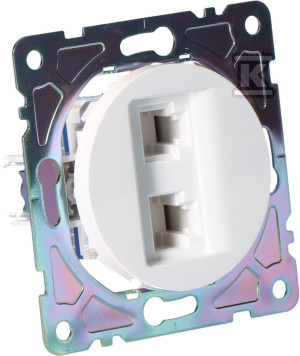 Розетка RJ45/RJ11, біла, БЕТА ОНЛАЙН