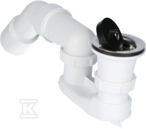 Сифон 6/4"x40 / 50 пластик / білий, арт. 68224PL