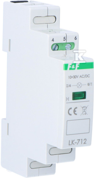 Lampka sygnalizacyjna LK-712 G 1xLED zielona, Un=10÷30V AC/DC