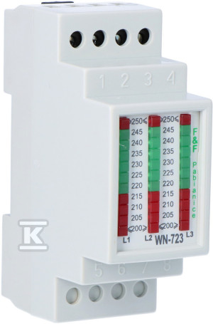 Wskaźnik napięcia WN-723 trójfazowy, zakres: 3x200÷250V, 2 moduły
