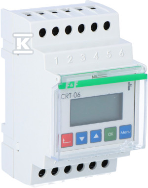Cyfrowy regulator temperatury CRT-06 (bez sond), zakres reg. -100-400° C, I=16A, 3 moduły