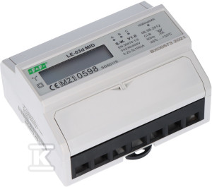 Licznik energii elektrycznej LE-03d - trójfazowy, wyświetlacz LCD, kl.1, 3x230,400V, 3x10(100A)