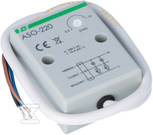 Automat schodowy ASO-220 Un=230V, I=10A, obudowa hermetyczna, przewód przyłączeniowy 0,5m