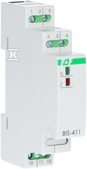 Przekaźnik bistabilny, na szynę DIN, z przekaźnikiem inrush 160A/20ms 24V BIS-411-LED-24V