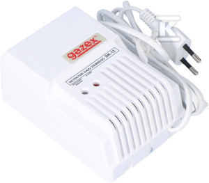 Czujnik gazu domowy detektor gazu ziemnego DK-12.Z metan, alarm 15% DGW, wyj.do syreny zewn.+ wyj. sterujące zaworem, sensor p-p, zasilanie 230V (do