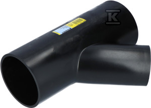 Трійник ПЕHD 125x90/45 похилий, колір чорний (каналізація HDPE)