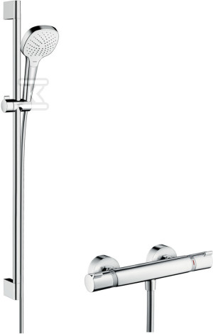 Набір для душу Hansgrohe Croma Select E Vario з термостатом Ecostat Comfort та штангою 90 см 27082400