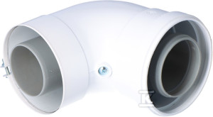 Колінний димохідний адаптер Ariston, Vaillant, Beretta, Saunier Duval, Chaffoteaux, DN60/100mm ONNLINE