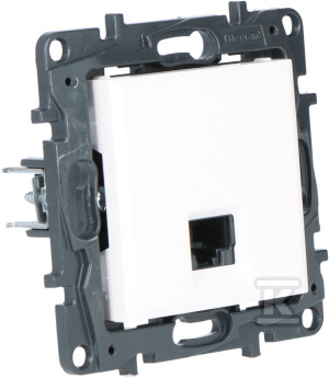 Gniazdo RJ45 kat. 5e UTP - kolor biały, NILOE STEP