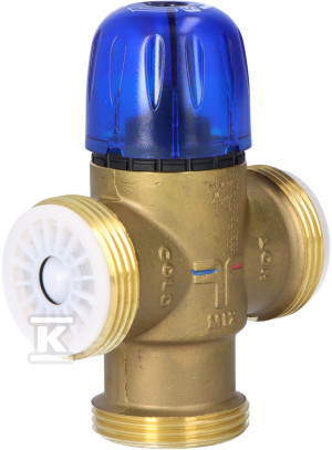 Termostatyczny zawór mieszający z wbudowanym zaworem zwrotnym Novamix Value 70 FS DN25, gwint zewnętrzny Rv 1 1/4cala (5/4")