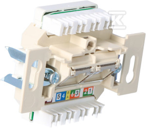 Gniazdo komputerowego UAE podwójego (RJ11, RJ12, RJ45), kat. 5e, One.Platforme