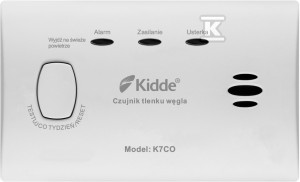 Czujnik czadu Kidde K7CO + Gaz testowy do czujników czadu i dymu tytoniowego TESTER ALARM TEST
