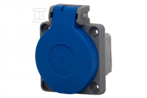 Розетка кемпінгова вбудована, 16A 250V 2P+Z IP44-B, OPAL KAMPER