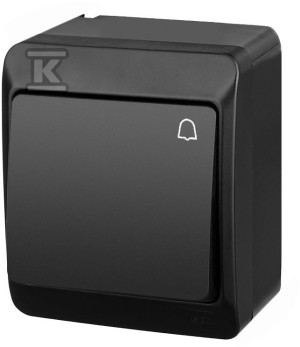 З'єднувач дзвінка, накладний, IP44, чорний, HERMES