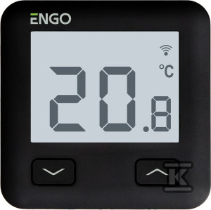 Інтернет-регулятор температури ENGO E10-B прихований монтаж, чорний, 230V