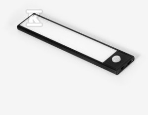 Oprawa meblowa LED do szaf, 200mm, 4000K, light sensor + pir, ładowanie 750mA, czarna