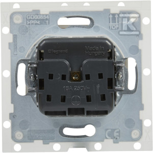 Розетка 2P+Z IP44 - 16 A - 250 V~ - автоматичні затискачі - з кришкою, БІЛИЙ SUNO
