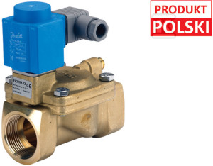 Zawór elektromagnetyczny odcinający EV220B 32B NC, G1 1/4 cala, 0,3-16 bar, Kv 18 m3/h, mosiądz/EPDM, oraz cewka 10W, 24V AC, 50 Hz