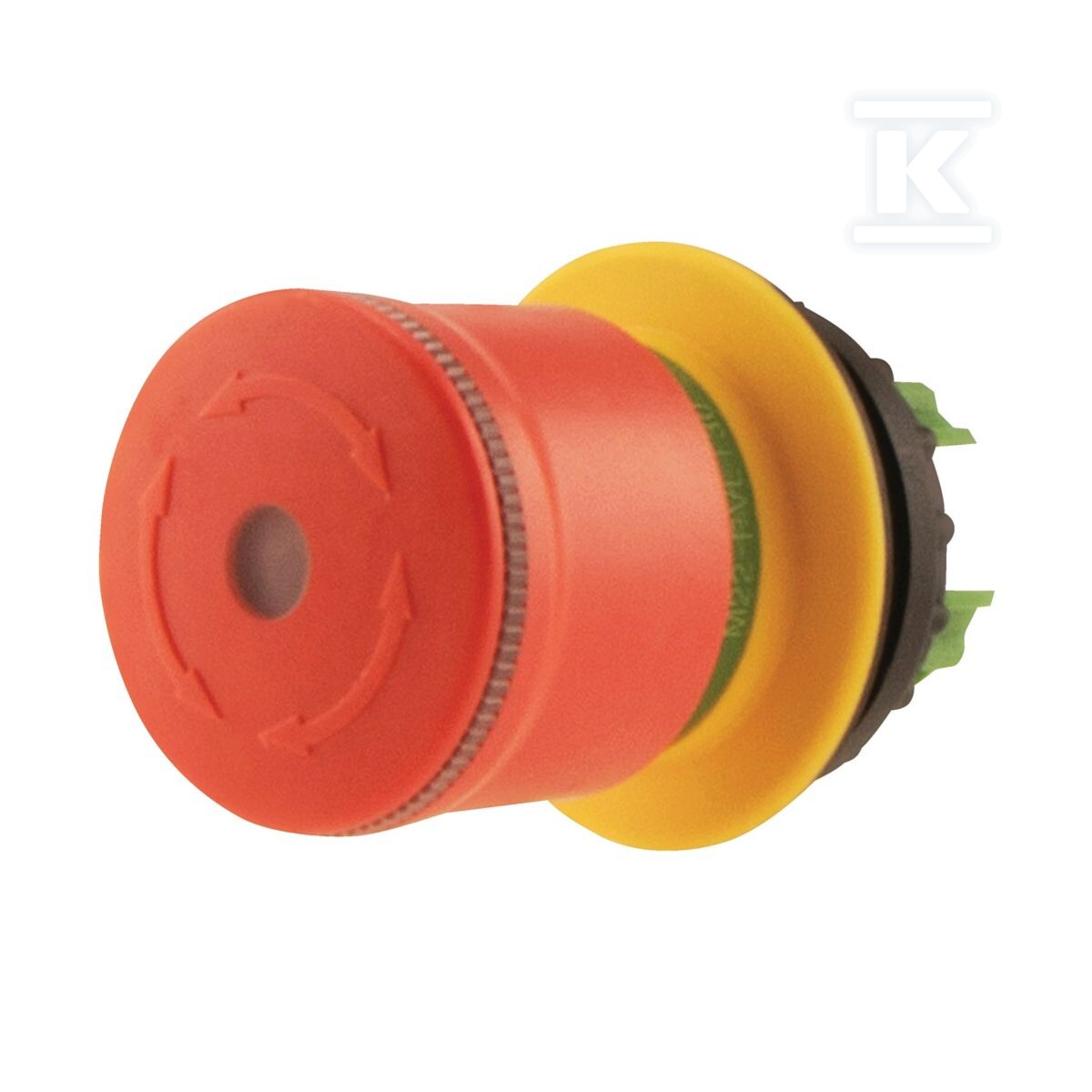 Кнопка безпеки 30mm, отвір 22mm, підсвічуване кільце, розблокування поворотом M22-PVLT30