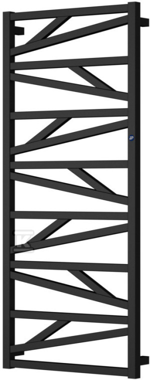 Grzejnik drabinkowy TRICK 530X1187, 542W, podłączenie dolne, rozstaw=500mm, kolor: czarny mat (c31)