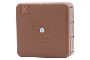Puszka hermetyczna H55-S 85x85x37 IP55 12-wylotowa brązowa ONNLINE