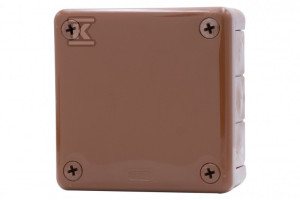 Puszka hermetyczna H55-M 98x98x42 IP55 12-wylotowa brązowa ONNLINE