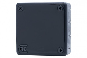 Puszka hermetyczna H55-M 98x98x42 IP55 12-wylotowa czarna ONNLINE