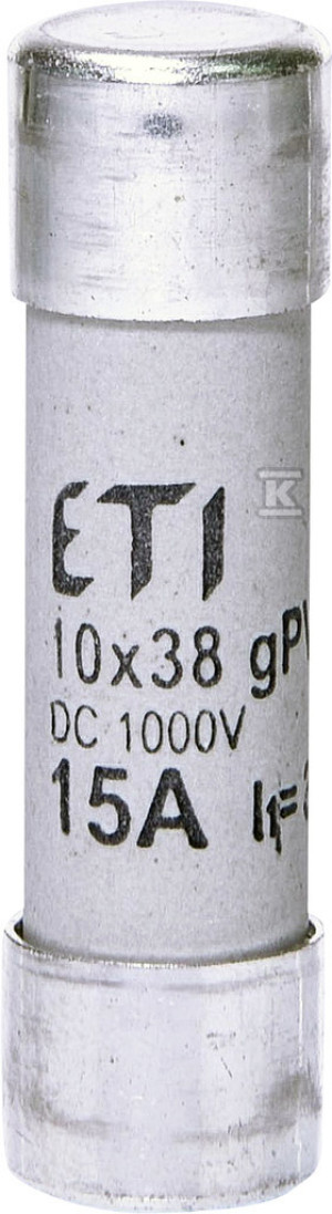 Wkładka cylindryczna PV topikowa CH10x38 gPV 15A/1000V DC 002625080 ETI