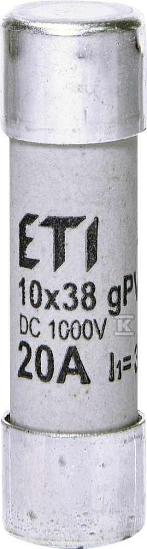 Wkładka cylindryczna PV topikowa CH10x38 gPV 20A/1000V DC 002625085 ETI