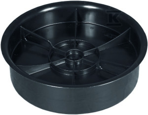 Кришка днища з поліпропілену PP dn 425mm, для колодязя з відстійником, зовні труби ствола гофрованої DN/ID 425mm, без ущільнювача, колір чорний