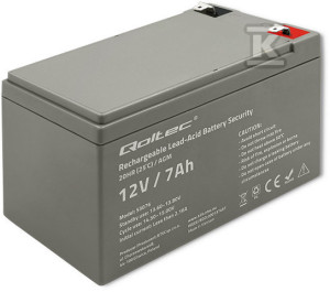 Акумулятор AGM/12V/7Ah/max.105A/Security QOLTEC