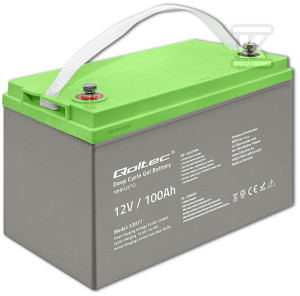 Акумулятор гелевий Deep Cycle/12V/100Ah/30.5kg QOLTEC