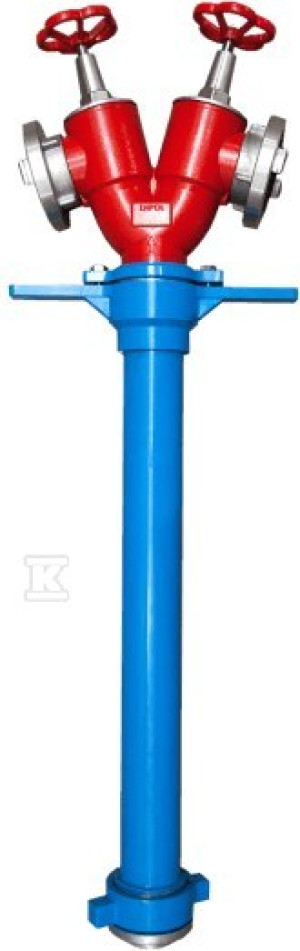 Stojak hydrantowy wlot DN80, wylot 2x75 B/BB, H=1050mm