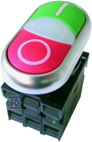 Napęd M22-DDL-GR-X1/X0/K11/230-W przycisk z samopowrotem płaski 1Z1R