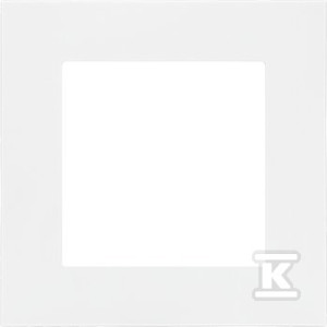Łącznik schodowy podwójny bez piktogramu (moduł) 10 AX, 250 V~, szybkozłącza: Biały mat, SIMON55 + Ramka 1-krotna LINE: Biały mat, SIMON55