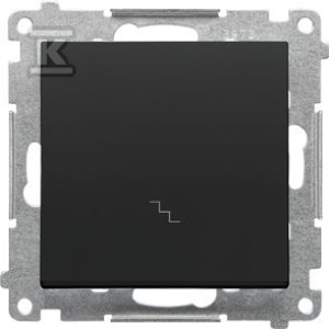 Łącznik schodowy (moduł) 10 AX, 250 V~, szybkozłącza: Czarny mat, SIMON55