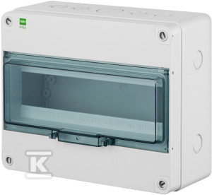 Rozdzielnica natynkowa HERMETICA 1x12+1 modułów PE+N drzwi przydymiane IP65 1000V DC PV