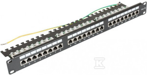 Panel kategorii 5e FTP 19" 1U, 24xRJ45 z półką