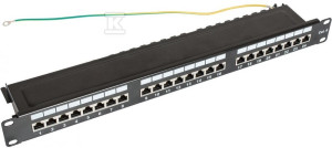 Панель категорії 6 FTP 19" 1U, 24xRJ45 з полицею