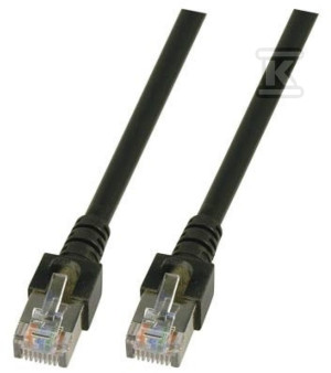 Patchcord RJ45 SF/UTP kat. 5e PVC CCA czarny 1m