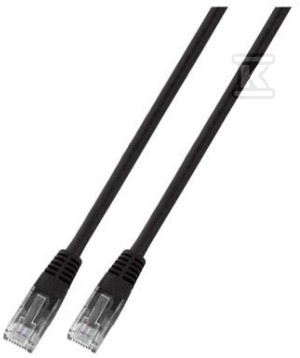 Patchcord RJ45 U/UTP kat. 5e PVC CCA czarny 2m