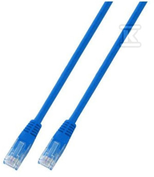 Patchcord RJ45 U/UTP kat. 5e PVC CCA niebieski 3m