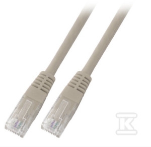 Patchcord RJ45 U/UTP kat. 5e PVC CCA szary 0,5m
