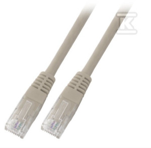 Patchcord RJ45 U/UTP kat. 5e PVC CCA szary 1,5m